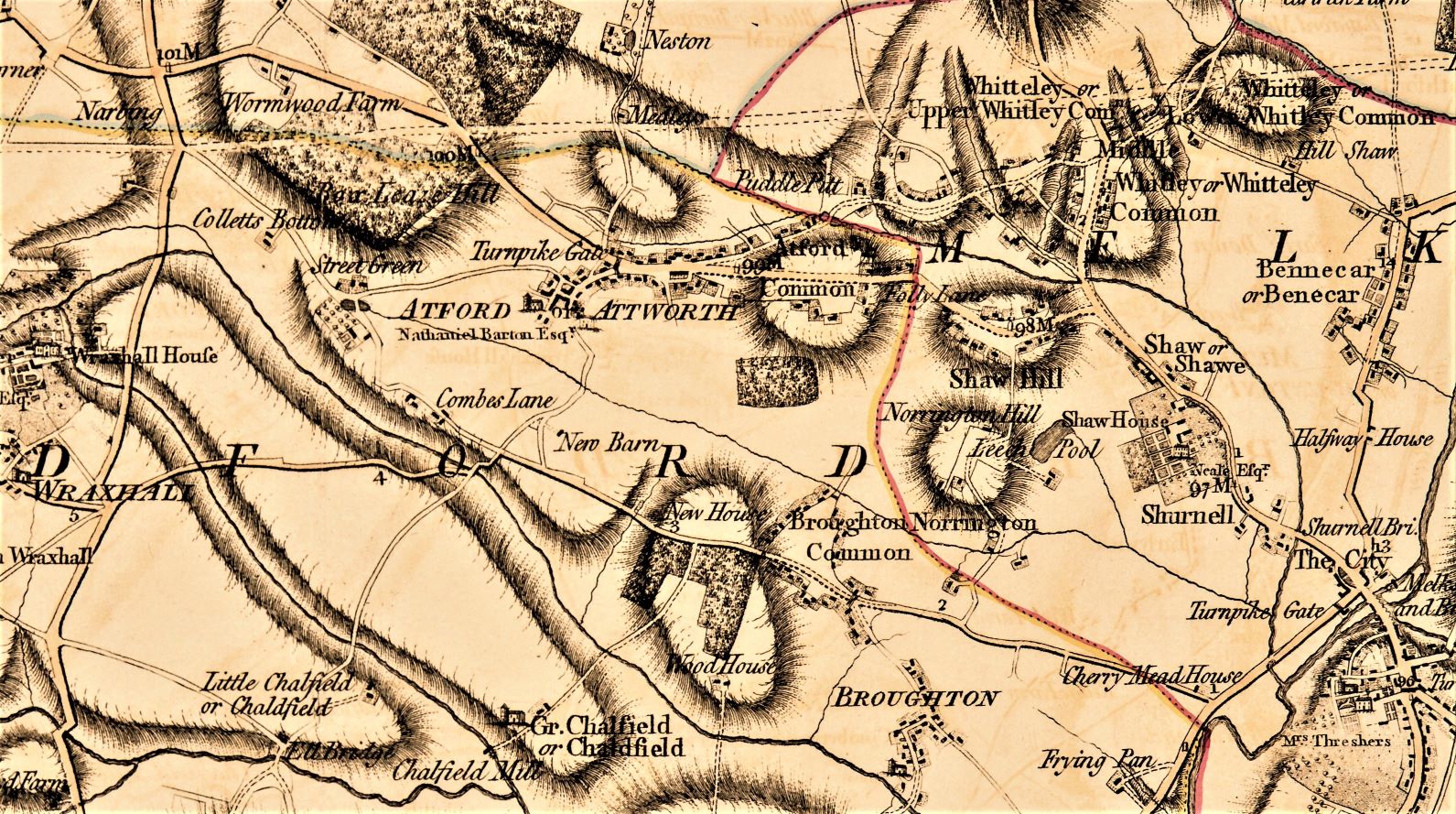 Andrews & Dury 1810 Map of Atworth